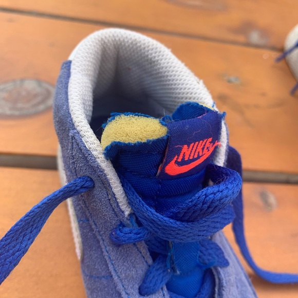 Toddler Blue Suede Nike Mid Blazer 77 Sz 8 - Picture 4 of 6